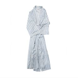 Nordstrom Lingerie Size Medium Blue and White Striped Robe