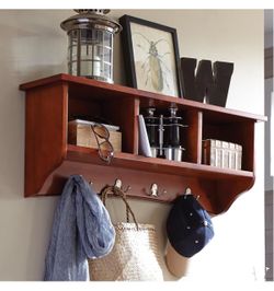 Cherry wood organizer/coat rack