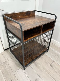 Dog Crate with Storage Shelves 28W x 21 L x 32H inches