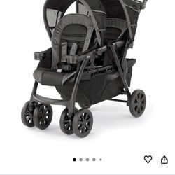 Chicco Cortina Together Double Stroller - Minerale | Black/Silver