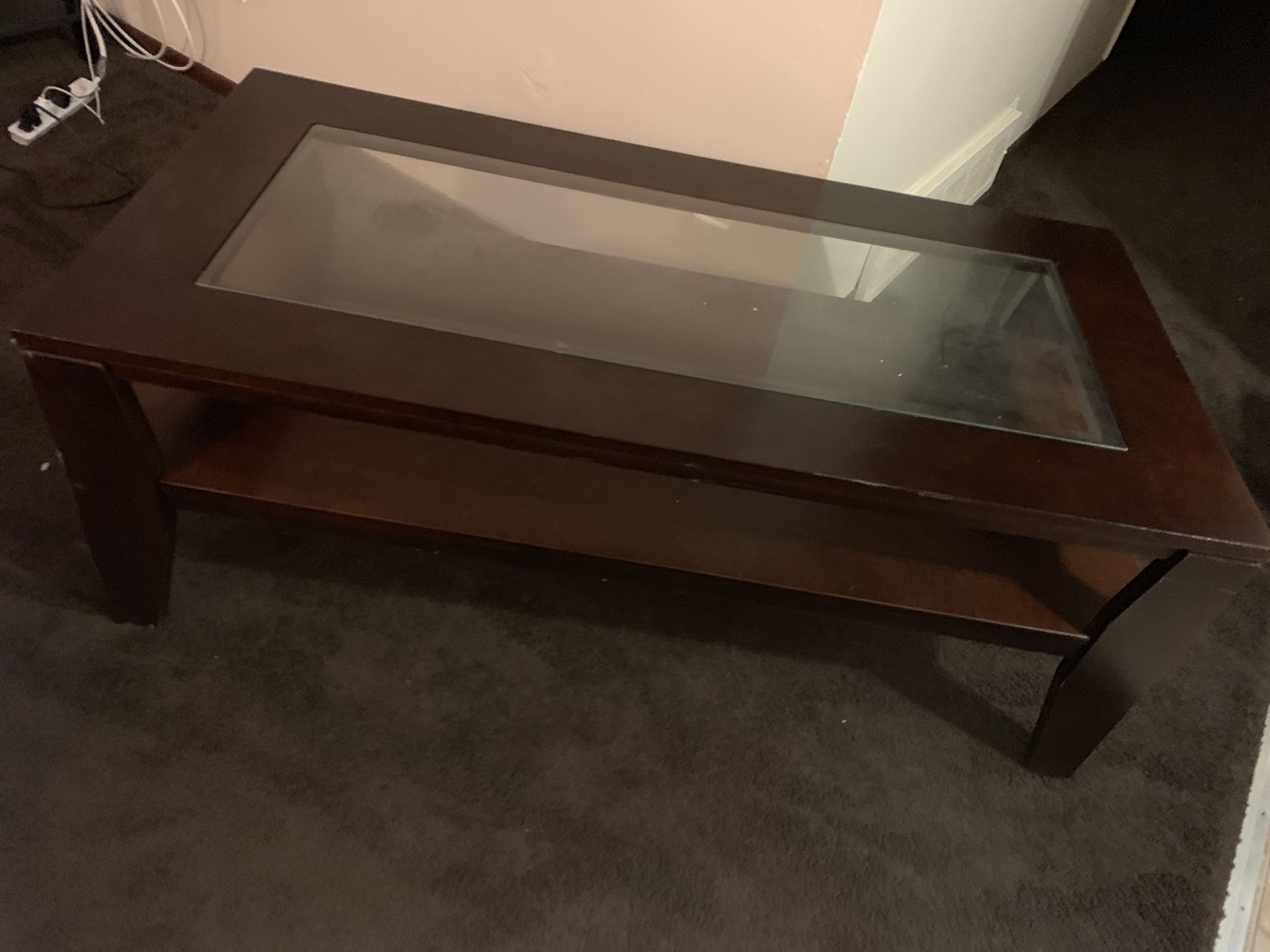 Dark brown coffee table
