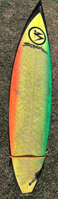 7' Surfboard — 20" Wide — Lightning Bolt-Style Logo