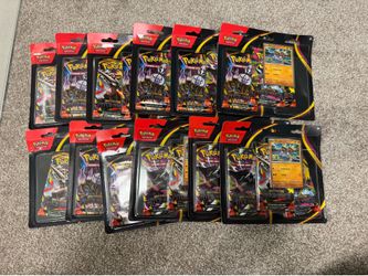Pokemon TCG Mega Evolution Pitch Black 3-Pack Blister Lot of 12 Sealed