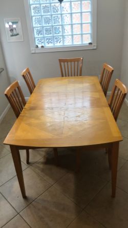 Free dining room table with five chairs