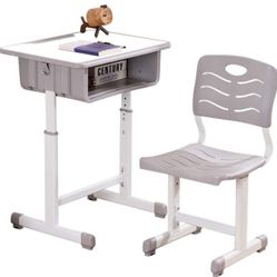 Kids Desk and Chair Set Height Adjustable Ergonomic Children Sturdy Table, Childs Study School Desk Kids Art Writing Desk (Pink) ASIN: B086DJJZR5