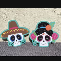 Dia De Los Muertos Sugar Skull Tabletop Decor Set…