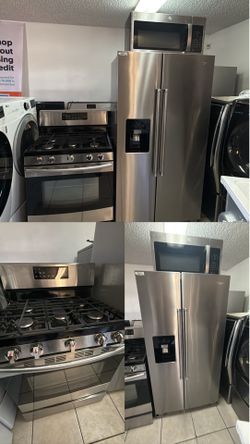 Samsung Stove + Whirlpool Refrigerator + GE Microwave Package ✨🔥❄️