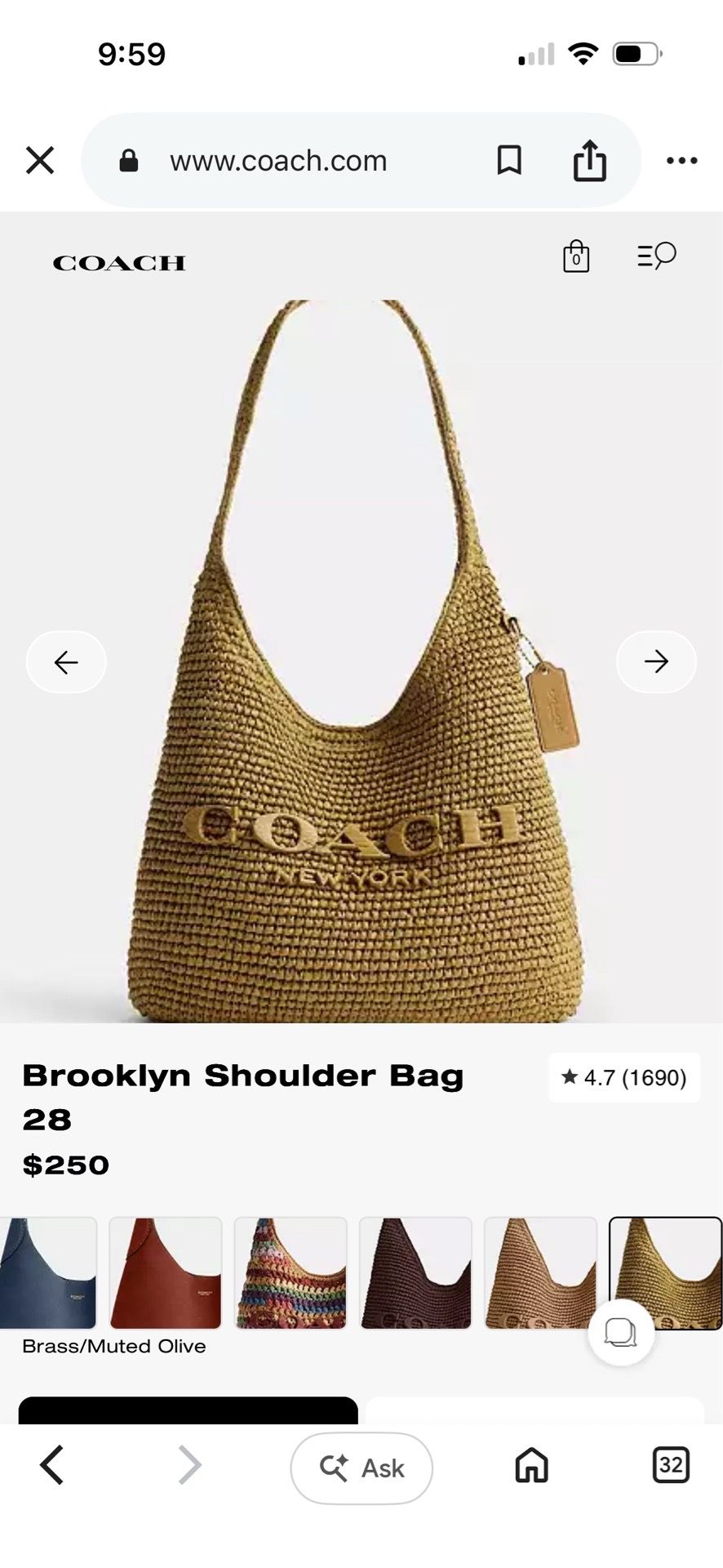 Coach Brooklyn bag