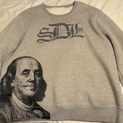 SDL Gray RhineStone Crewneck