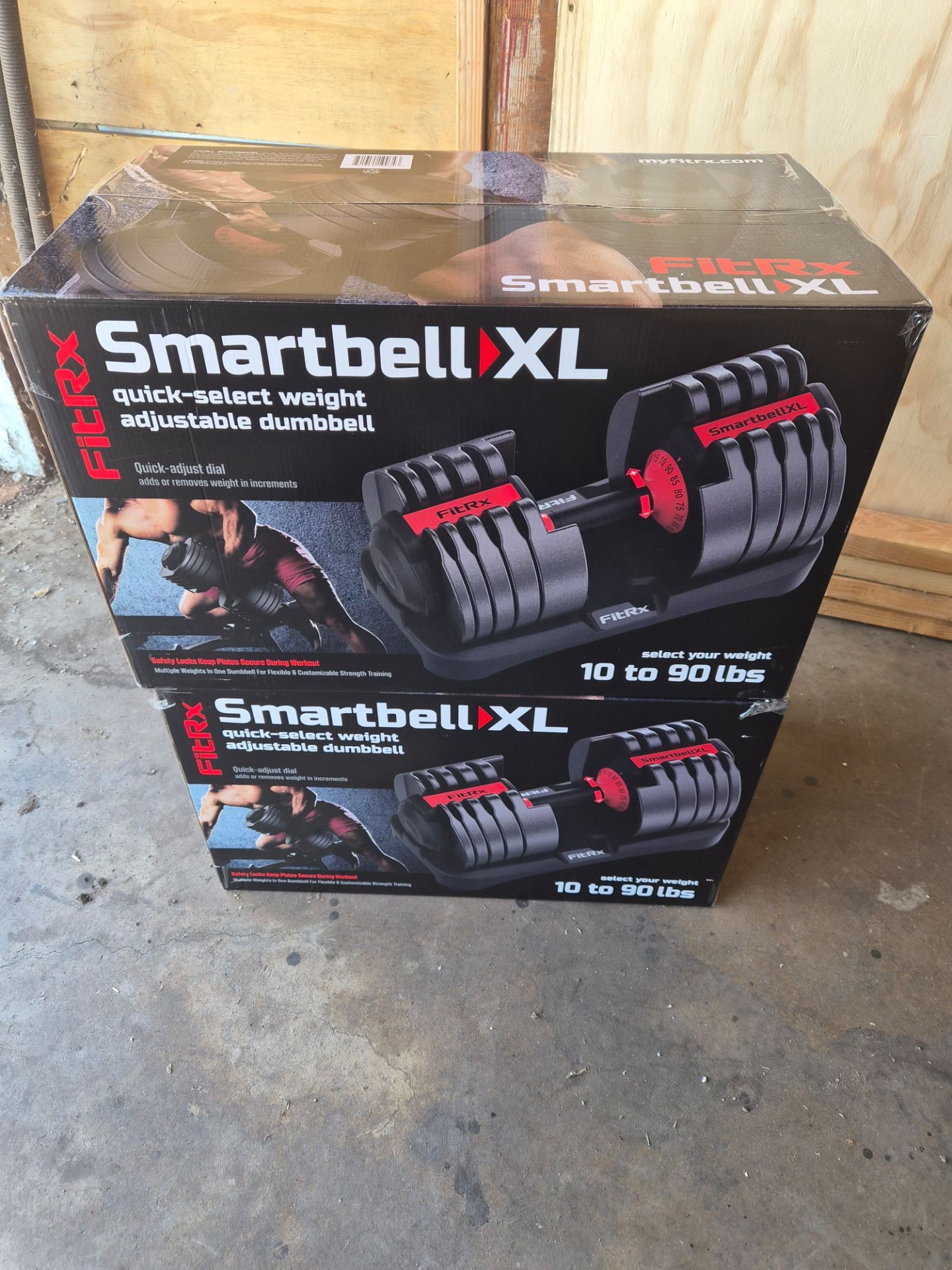 Pair of adjustable dumbbells 90lbs each