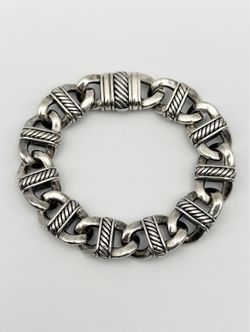 David Yurman 925 Sterling silver Madison Curb 14mm Link Bracelet 7.5”