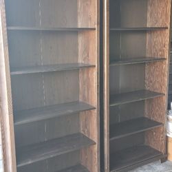 2 Brown Bookcases
