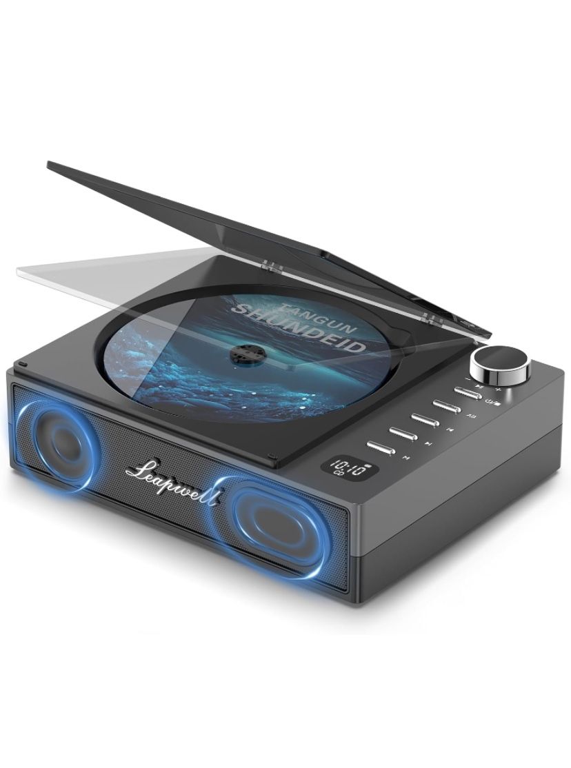 leapwell Portable CD Player with Speakers and Bluetooth ( Brand New )