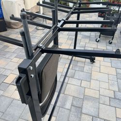 Rolling Folding Chair Rack Heavy Duty Holds 400 lbs New