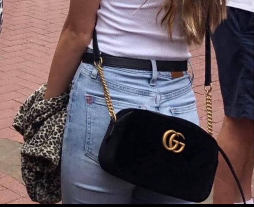 Gucci Marmont Velvet Crossbody Bag