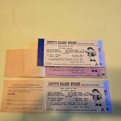 vintage 1970's knotts berry farm adventures ticket book