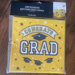 Yellow Graduation Card Holder Box 12”X 12”