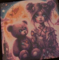Completed Diamond Painting in Black Frame