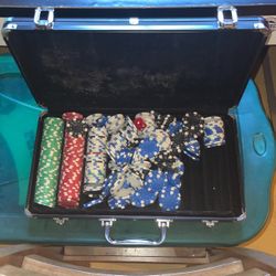 Poker Chips &  Briefcase 