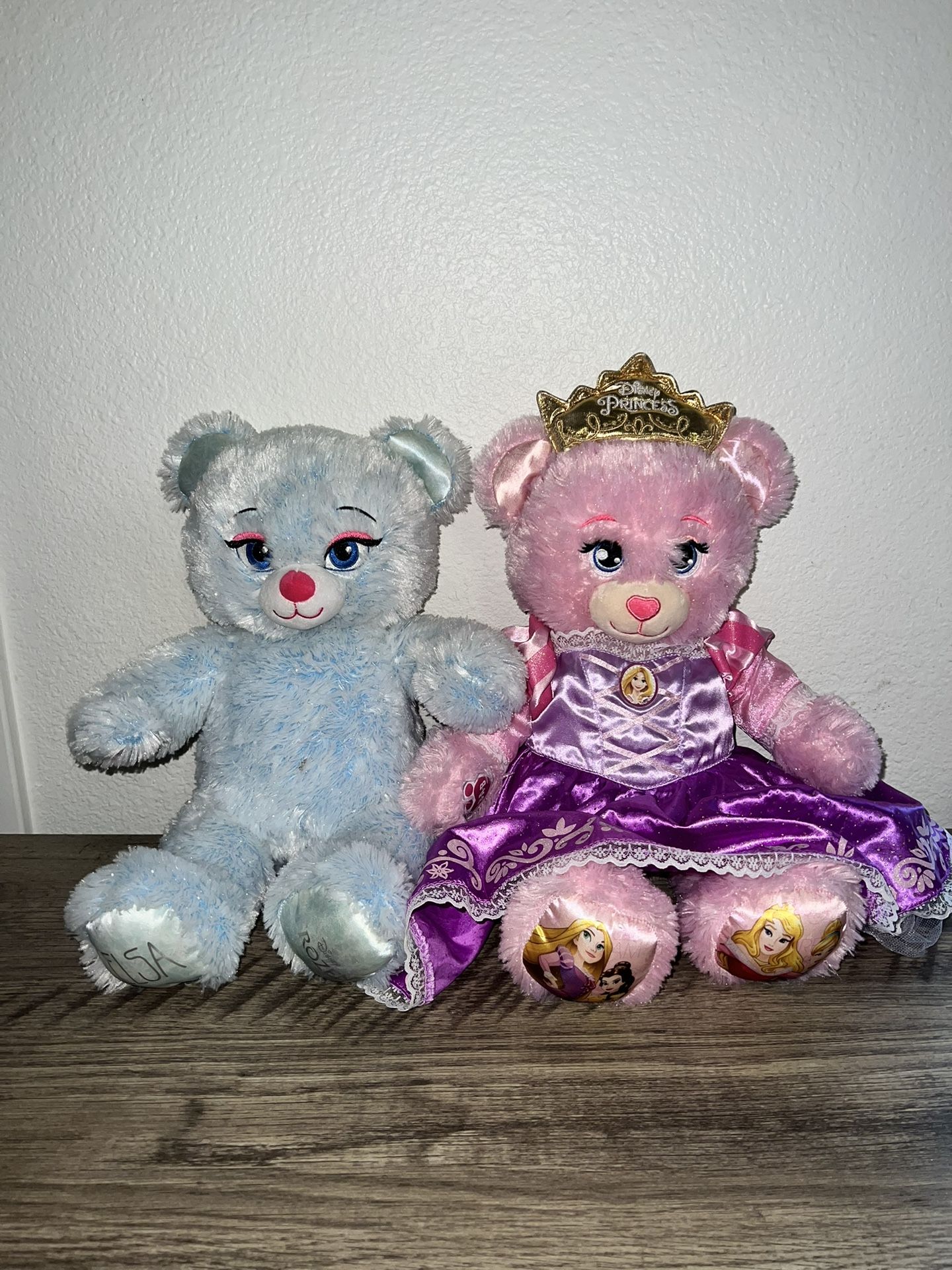 Build A Bear - Disney princess plush bundle, with / rapunzel dresss