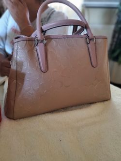 COACH Margot Patent Leather Carryall Crossbody Tote Purse