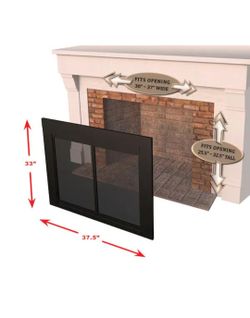 Alpine Medium Glass Fireplace Doors