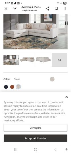 Cream sectional sofa