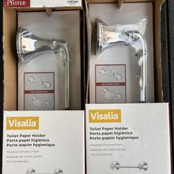 Two  Pfister Ladera Toilet Paper Holder in Spot Defense Brushed Nickel