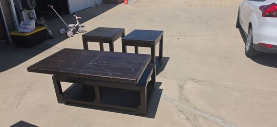 Lift Top Coffee Table and End Tables