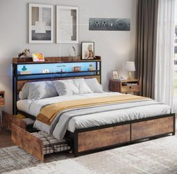 Queen Bed Frame With Storage