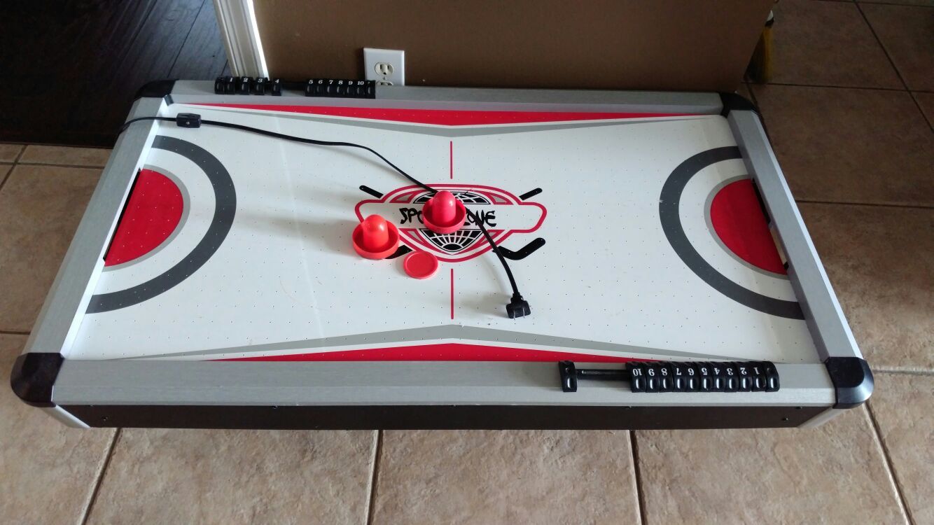 Kids air hockey table