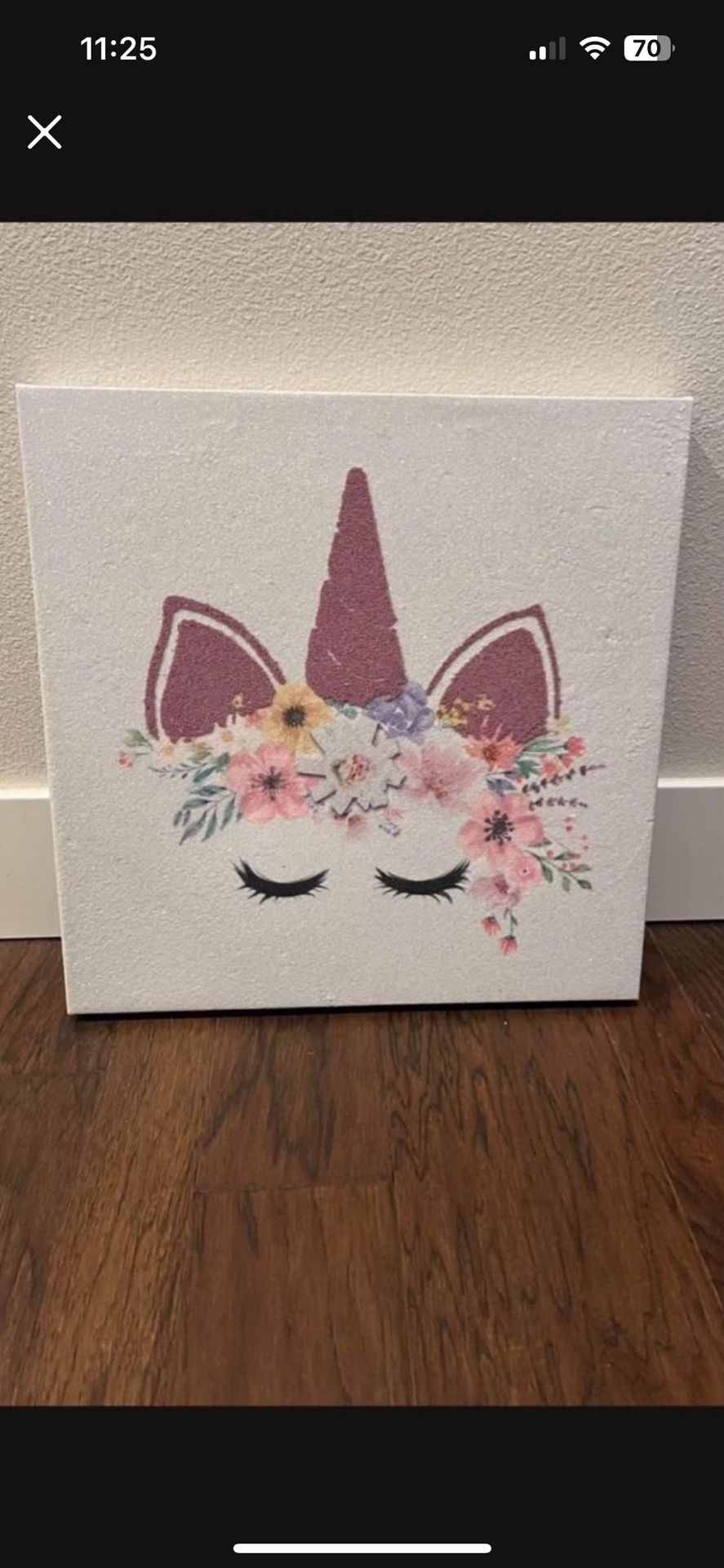 Unicorn Girls Bedroom Wall Canvas Picture