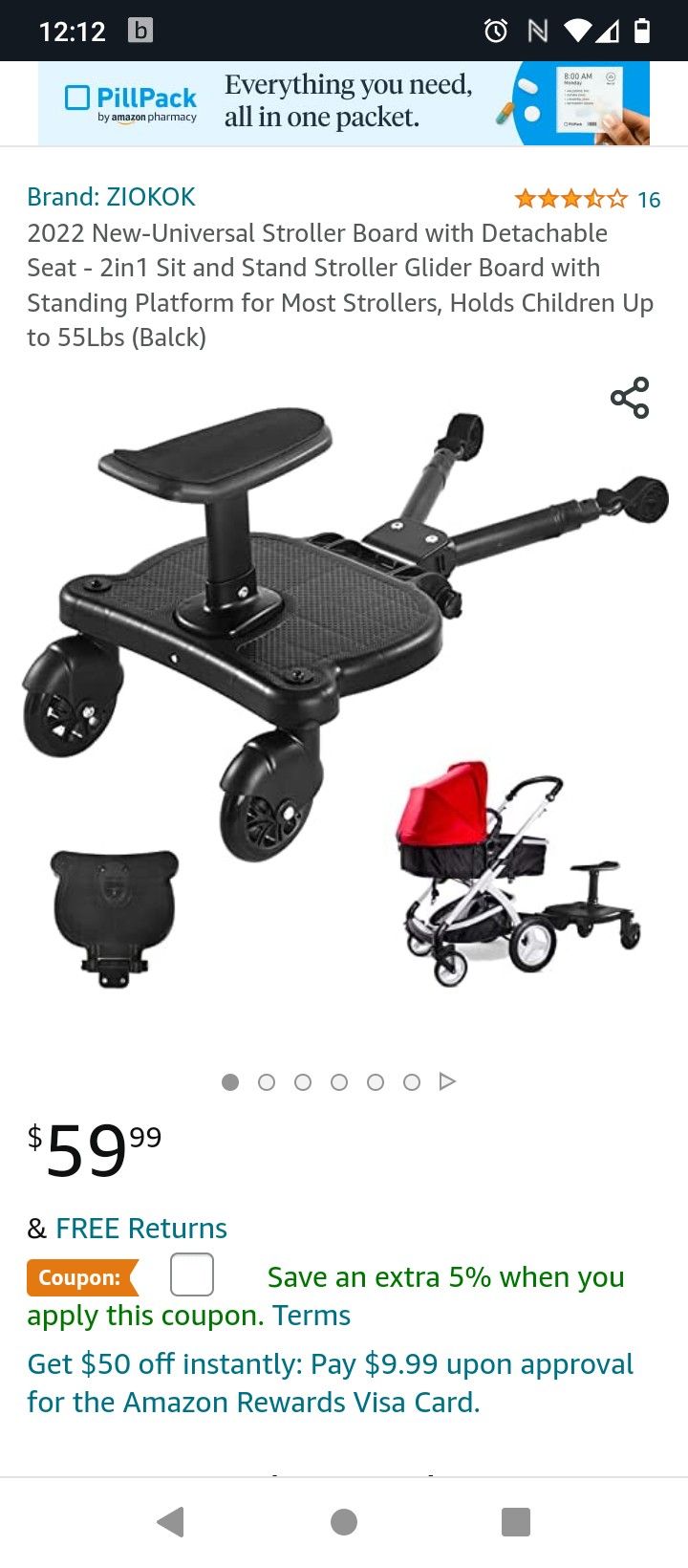Universal Piggy Back For Stroller
