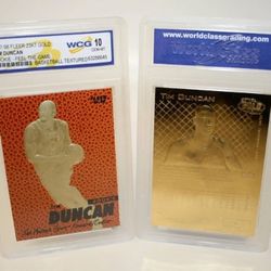 Tim Duncan 23k Gold Rookie Gem Mint 10