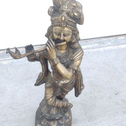 Fluting Heavy Brass Krishna Made In India 