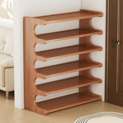 6-Tier Shoe Rack,Bamboo Shoe Organizer