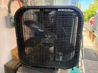 Black three speed box fan $12 Black three speed box fan $12