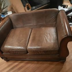 Two-Seater Leather Couch