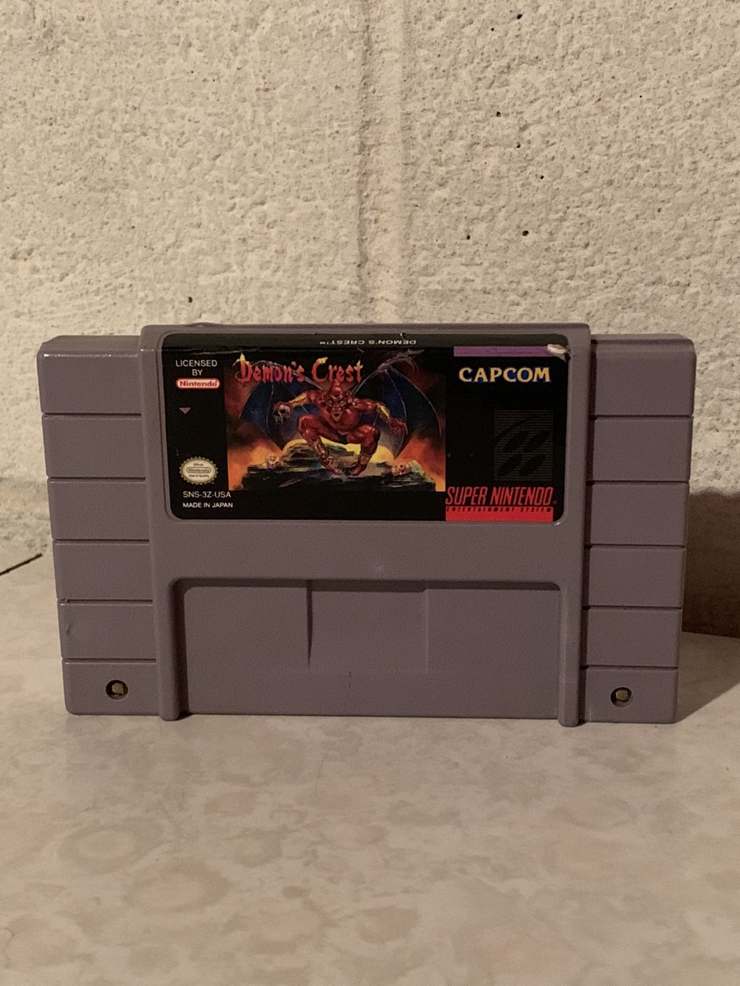 Demon's Crest Super Nintendo SNES Authentic Cartridge Only USA Tested