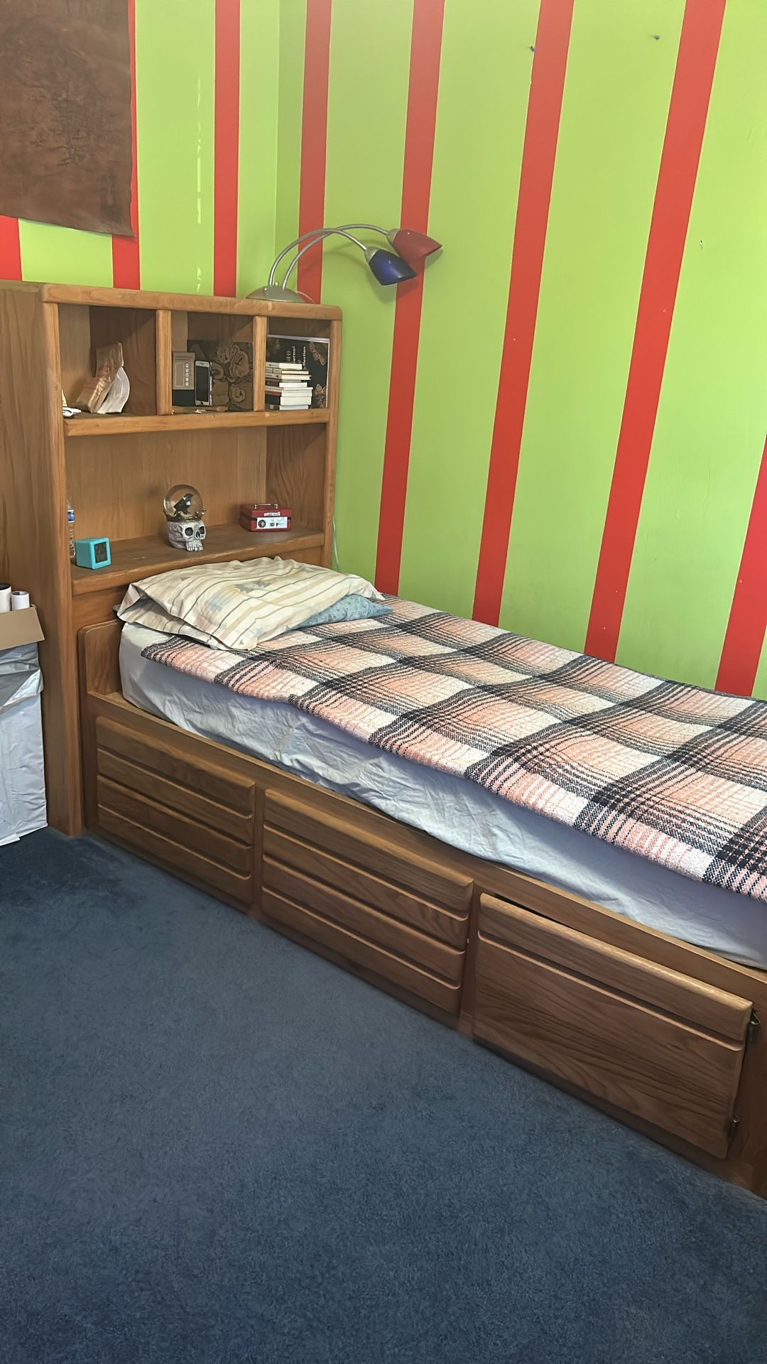 Boys Oak Wood Bedroom Set 