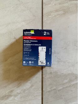 Decora Lever Edge Rocker Slide Dimmer Switch for LED/INC Bulbs, 150 Watt, Single Pole or 3-Way, Whit