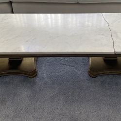 Coffee Table And End Table In Marble