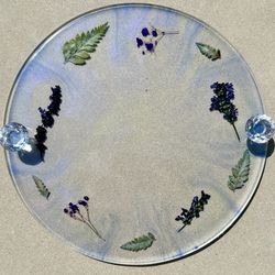 Handmade Tray With Fresh Flowers Preserved 