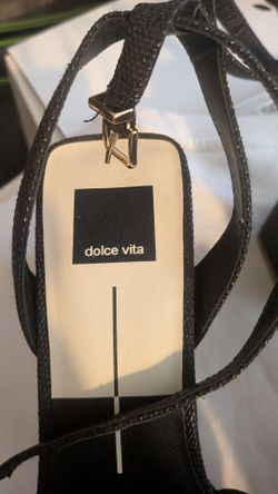 Dolce Vita brand black strappy block heel sandals
