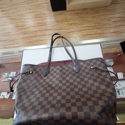 Louis Vuitton Neverfull Damier Ebene Tote Bag