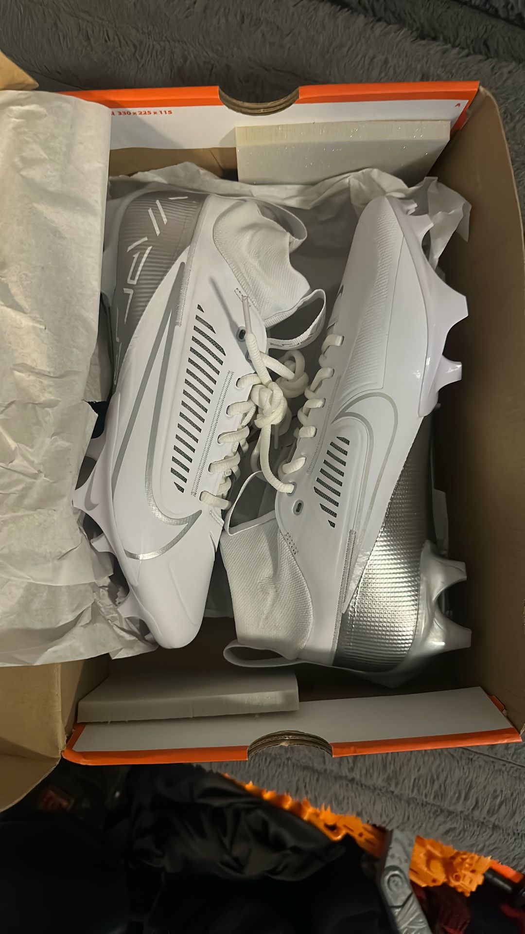 Size 9 Nike Vapor Edge Pro 360 White Metallic Silver White Shoes