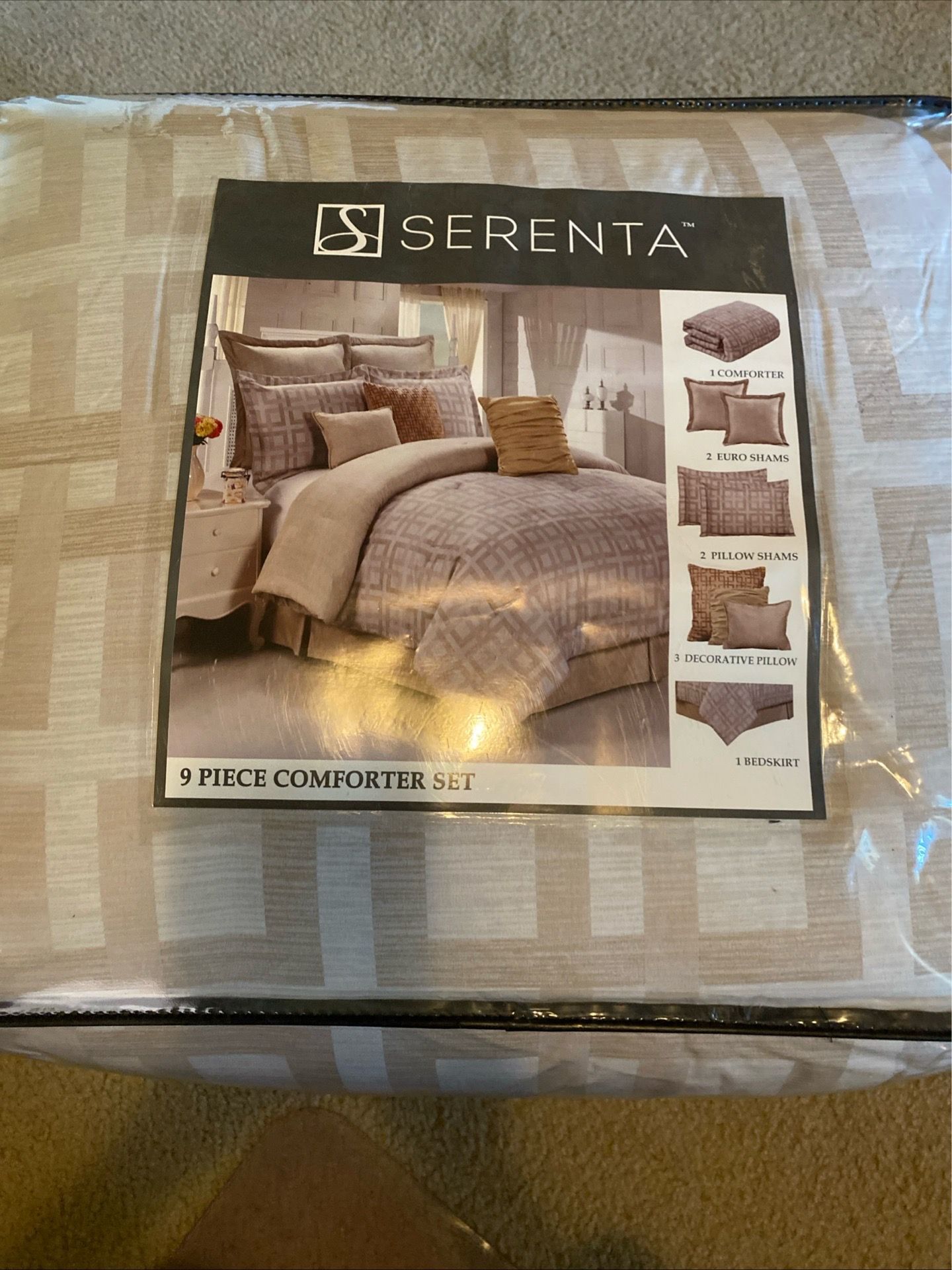 New California King nine-piece comforter set