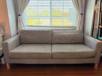 IKEA Gray Fabric Sofa | 80.5” Wide | Washable Covers