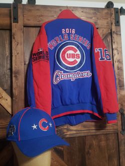 NWTs Chicago Cubs 2016 Championship GIII Carl Banks Coat Size 3XL & ASG 2019 Cap