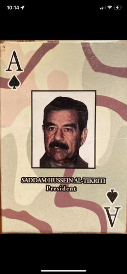 Vintage Saddam Hussein Playing Cards Deck
